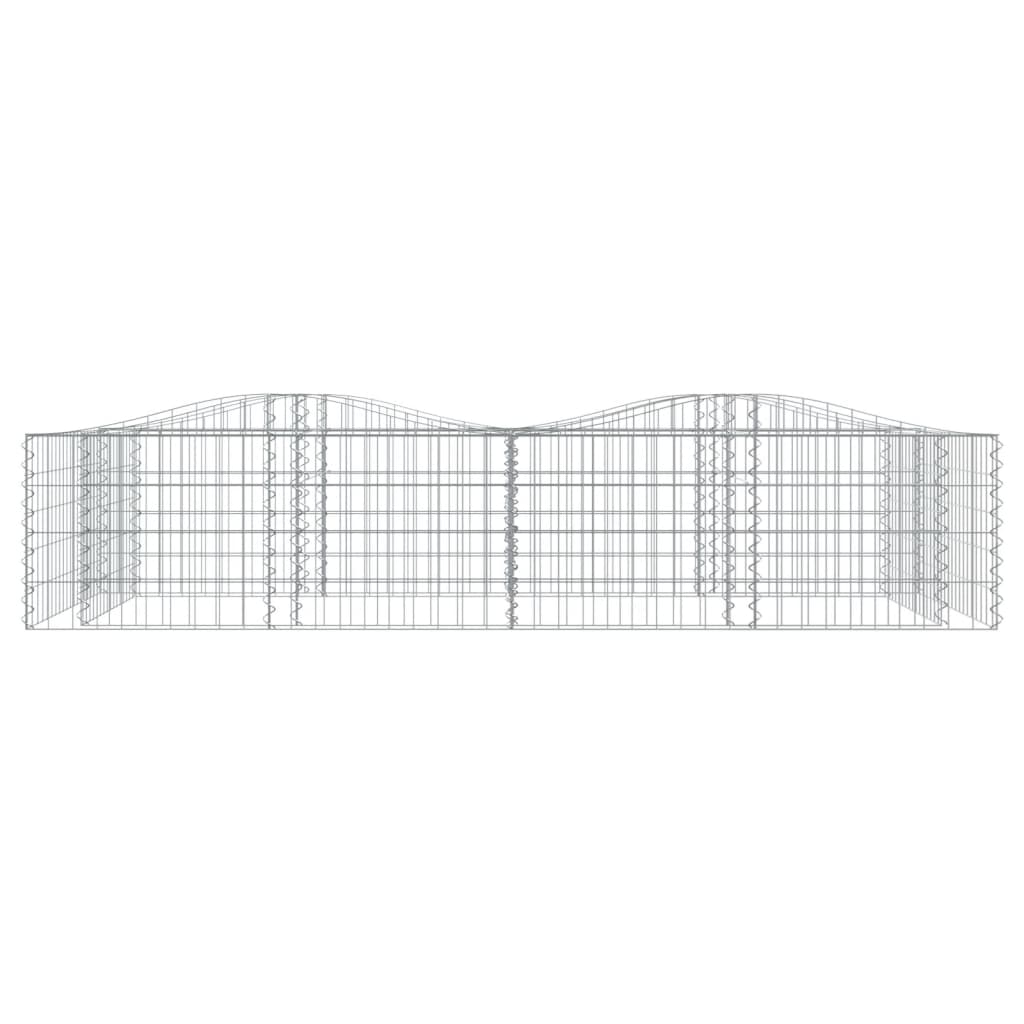 vidaXL Arched Gabion Raised Bed 200x100x50 cm Galvanised Iron