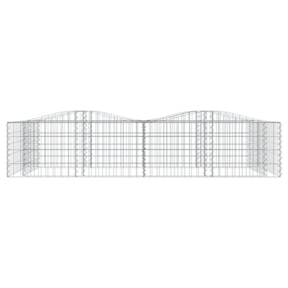 vidaXL Arched Gabion Raised Bed 200x100x50 cm Galvanised Iron