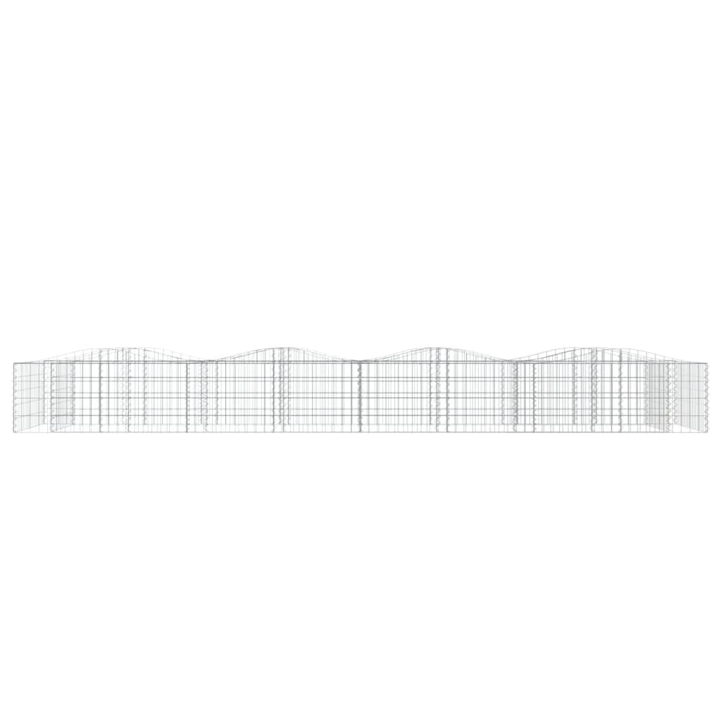 vidaXL Arched Gabion Raised Bed 400x100x50 cm Galvanised Iron