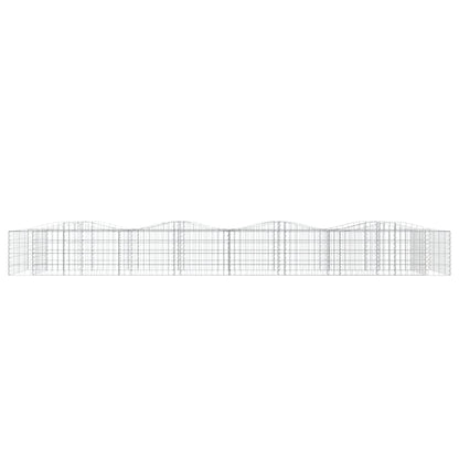 vidaXL Arched Gabion Raised Bed 400x100x50 cm Galvanised Iron