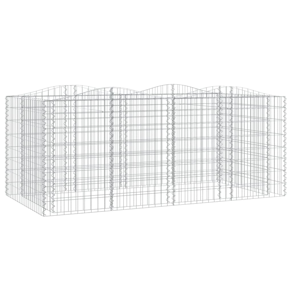 vidaXL Arched Gabion Raised Bed 200x100x100 cm Galvanised Iron
