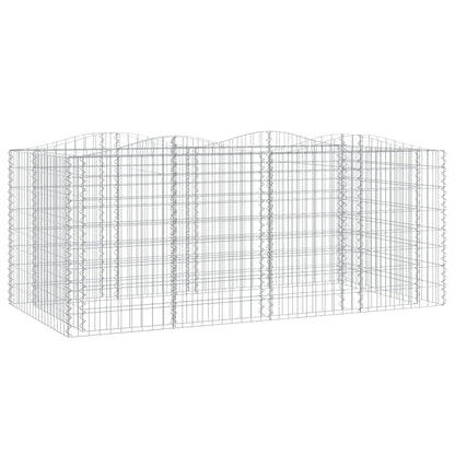 vidaXL Arched Gabion Raised Bed 200x100x100 cm Galvanised Iron