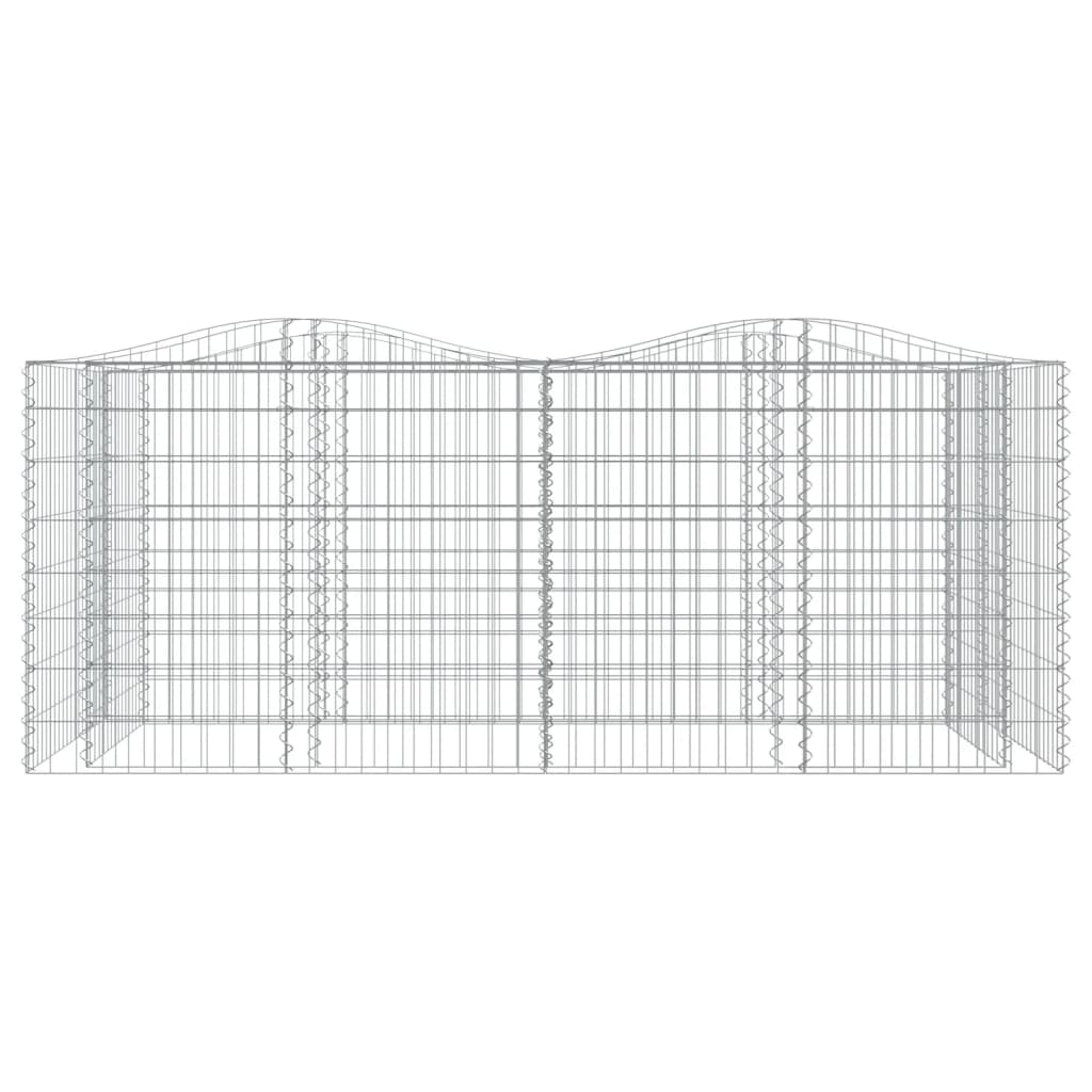 vidaXL Arched Gabion Raised Bed 200x100x100 cm Galvanised Iron