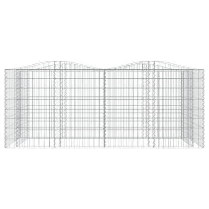 vidaXL Arched Gabion Raised Bed 200x100x100 cm Galvanised Iron