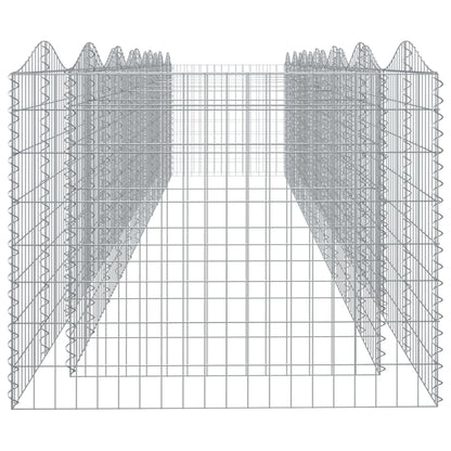 vidaXL Arched Gabion Raised Bed 600x100x100 cm Galvanised Iron