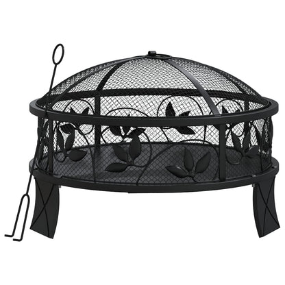 vidaXL Fire Pit with Poker 50 cm XXL Steel