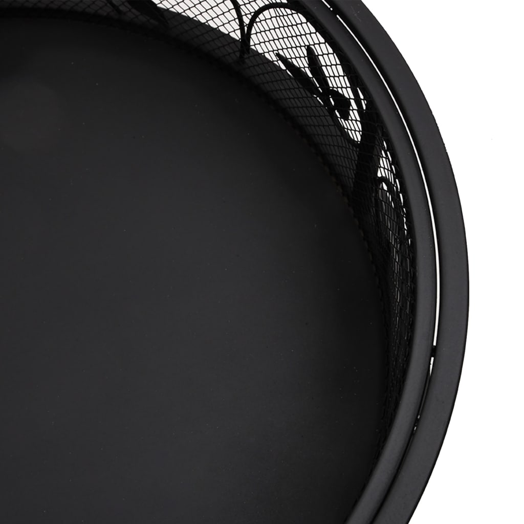 vidaXL Fire Pit with Poker 50 cm XXL Steel