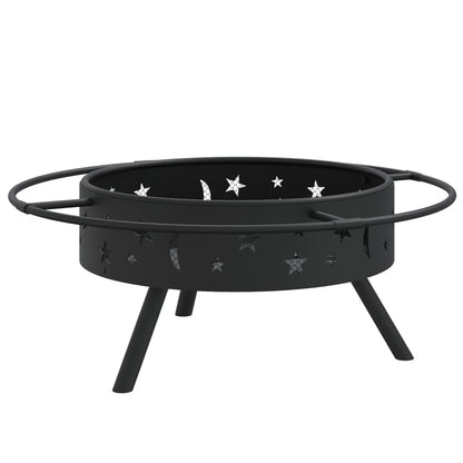 vidaXL Fire Pit with Poker 70 cm XXL Steel