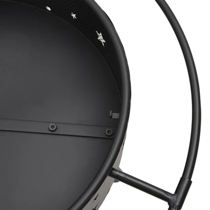 vidaXL Fire Pit with Poker 70 cm XXL Steel
