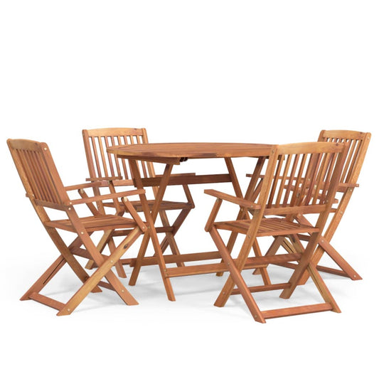 vidaXL 5 Piece Garden Dining Set Solid Wood Acacia