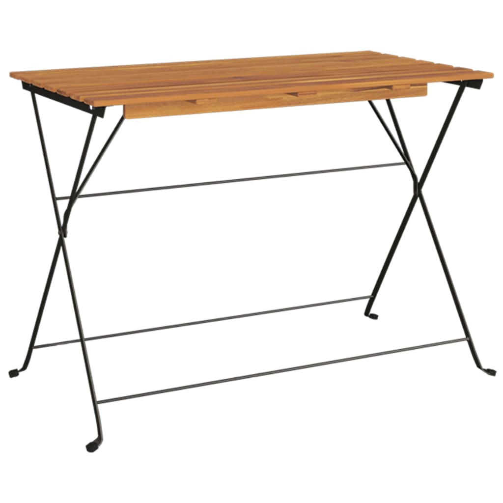 vidaXL Folding Bistro Set | Natural wood and black
