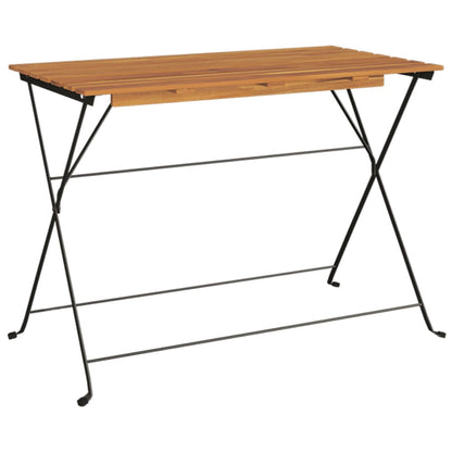 vidaXL Folding Bistro Set | Natural wood and black