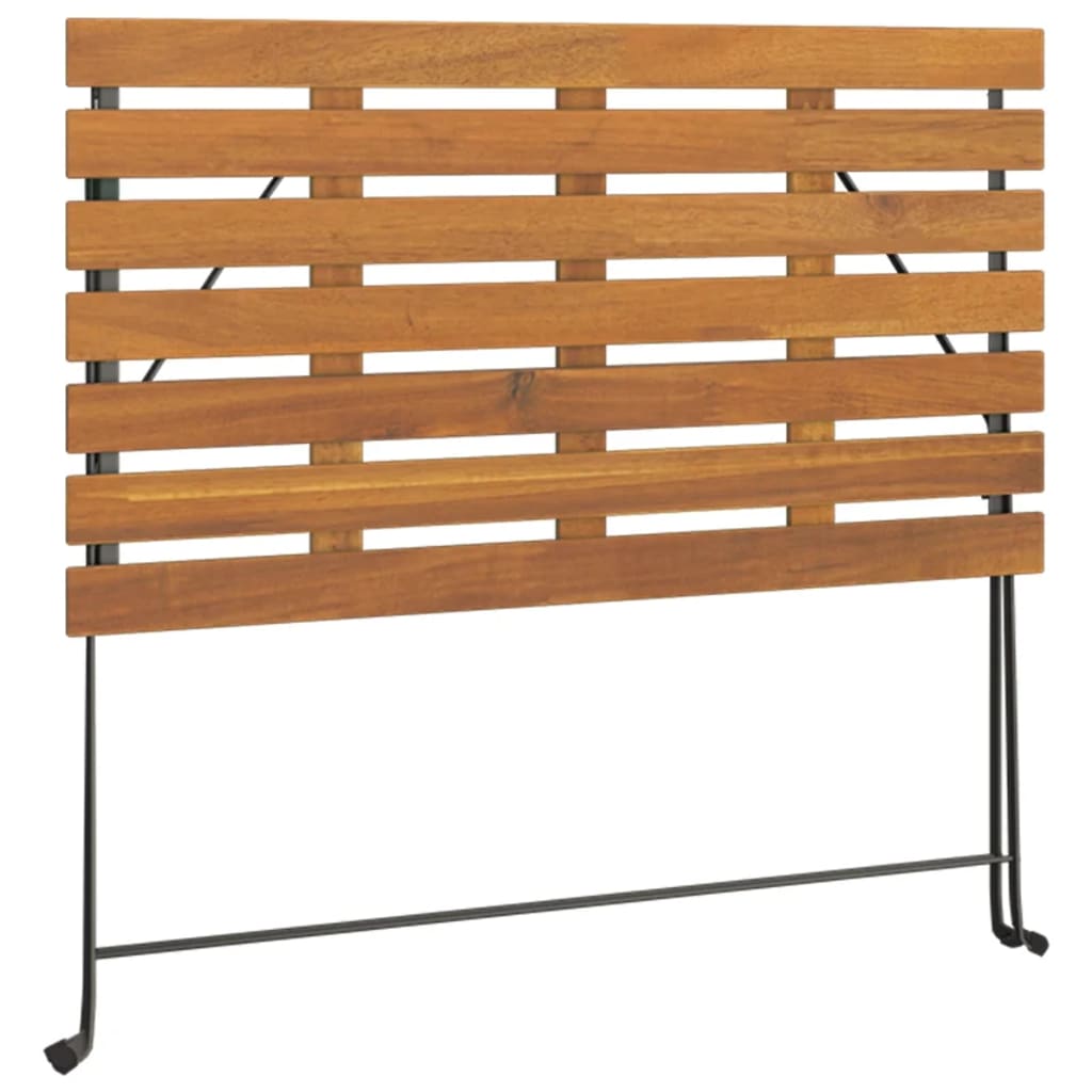 vidaXL Folding Bistro Set | Natural wood and black