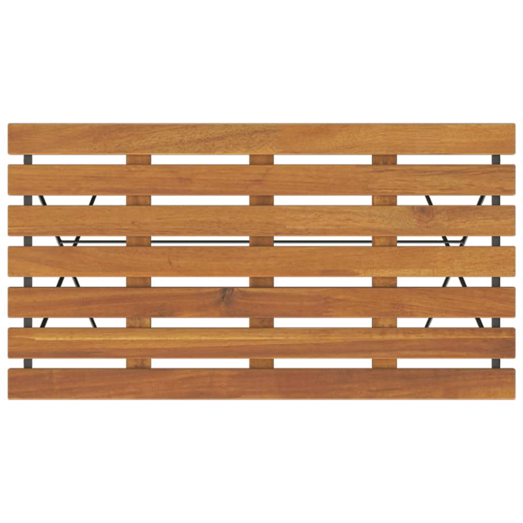 vidaXL Folding Bistro Set | Natural wood and black
