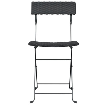 vidaXL Folding Bistro Chair | Set of 8 | Black