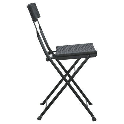 vidaXL Folding Bistro Chair | Set of 8 | Black