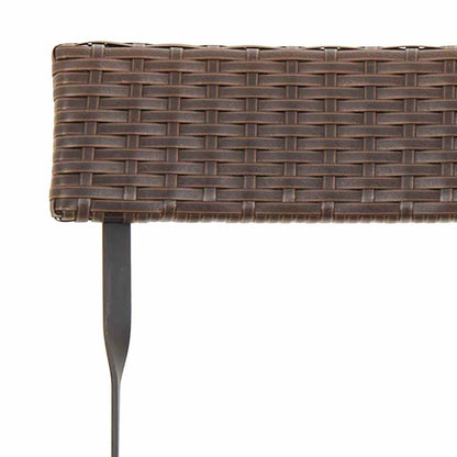 vidaXL Folding Chairs 8 pcs Brown Poly Rattan and Steel