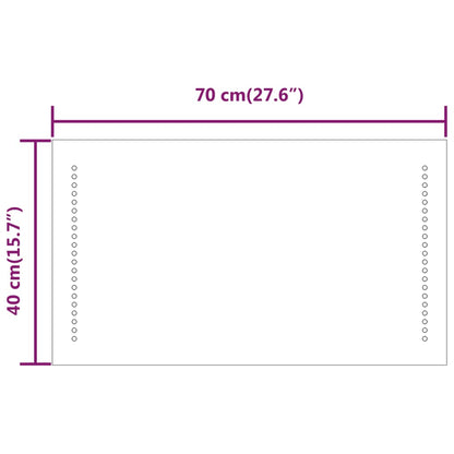 vidaXL LED Bathroom Mirror 40x70 cm