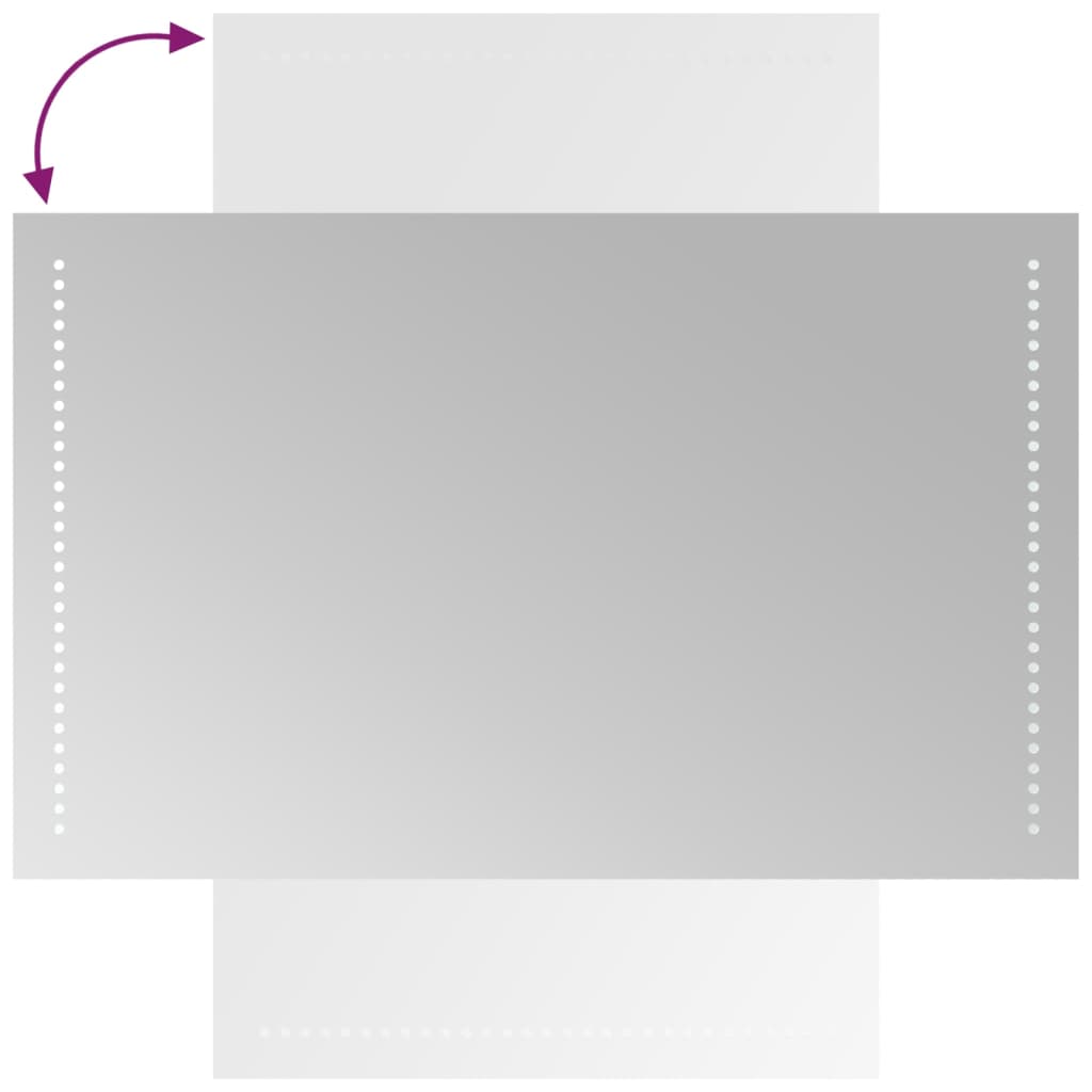 vidaXL LED Bathroom Mirror 50x80 cm