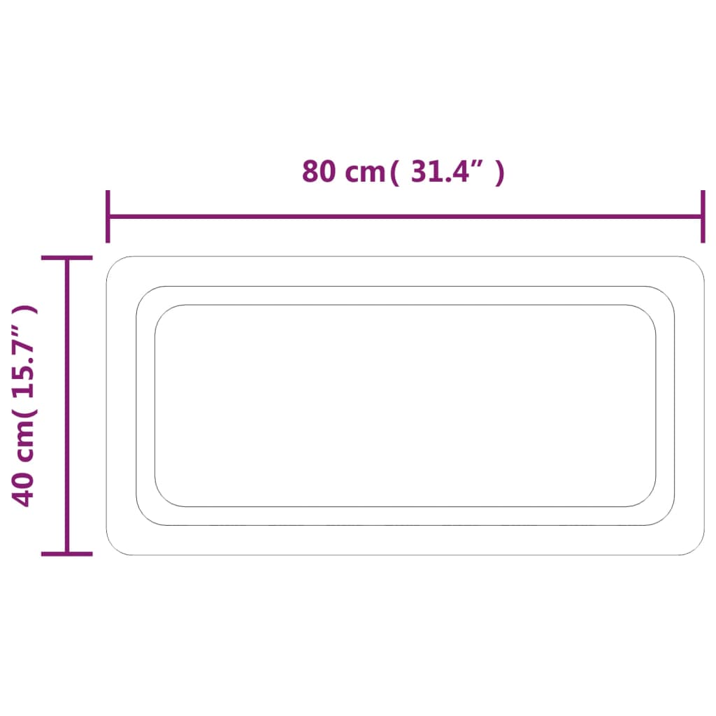 vidaXL LED Bathroom Mirror 40x80 cm