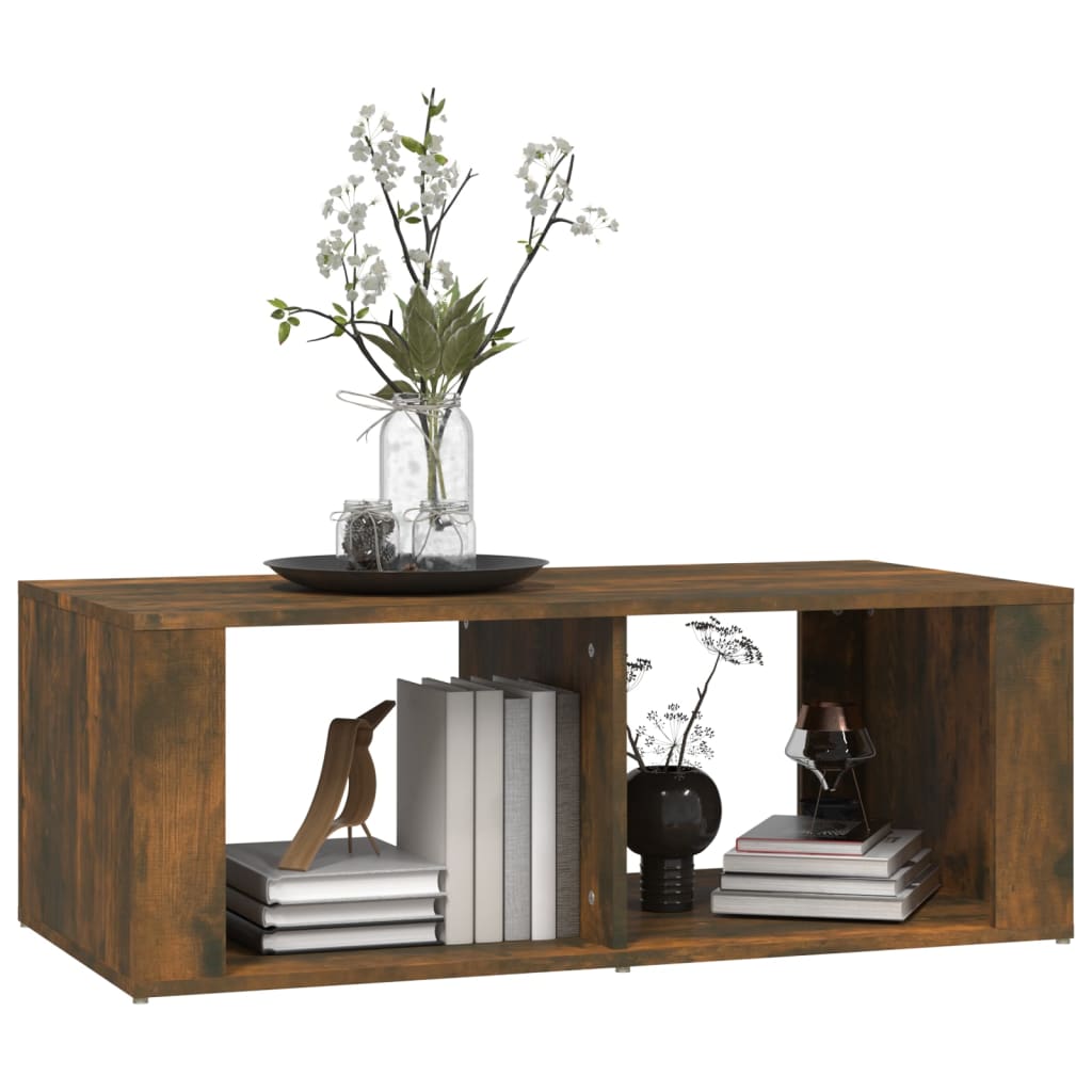 vidaXL Coffee Table Smoked Oak 100x50x36 cm Engineered Wood