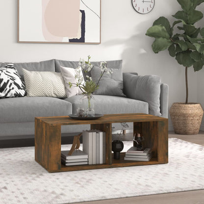 vidaXL Coffee Table Smoked Oak 100x50x36 cm Engineered Wood