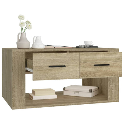 vidaXL Coffee Table Sonoma Oak 80x50x40 cm Engineered Wood