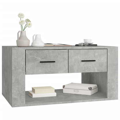 vidaXL Coffee Table Concrete Grey 80x50x40 cm Engineered Wood