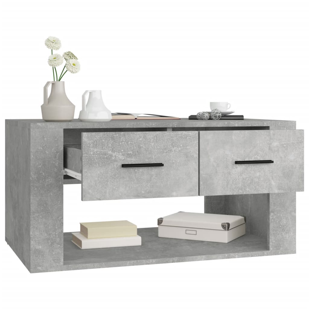 vidaXL Coffee Table Concrete Grey 80x50x40 cm Engineered Wood