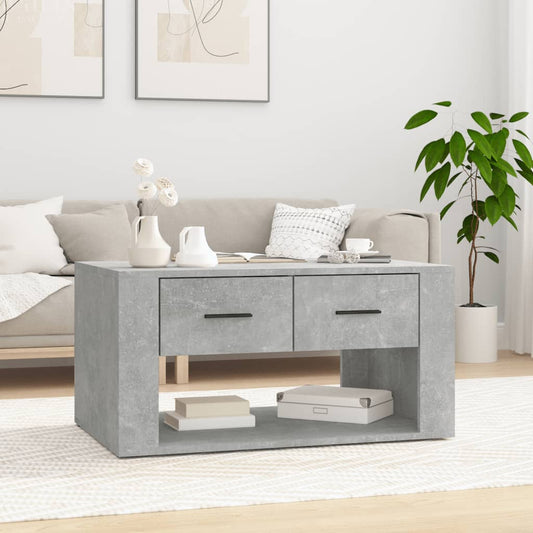 vidaXL Coffee Table Concrete Grey 80x50x40 cm Engineered Wood