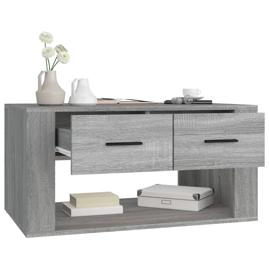 vidaXL Coffee Table Grey Sonoma 80x50x40 cm Engineered Wood