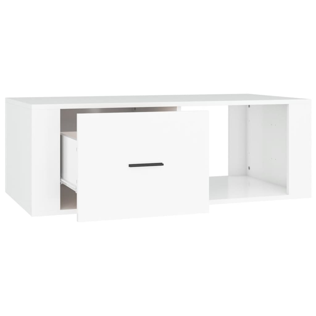 vidaXL Coffee Table White 100x50,5x35 cm Engineered Wood