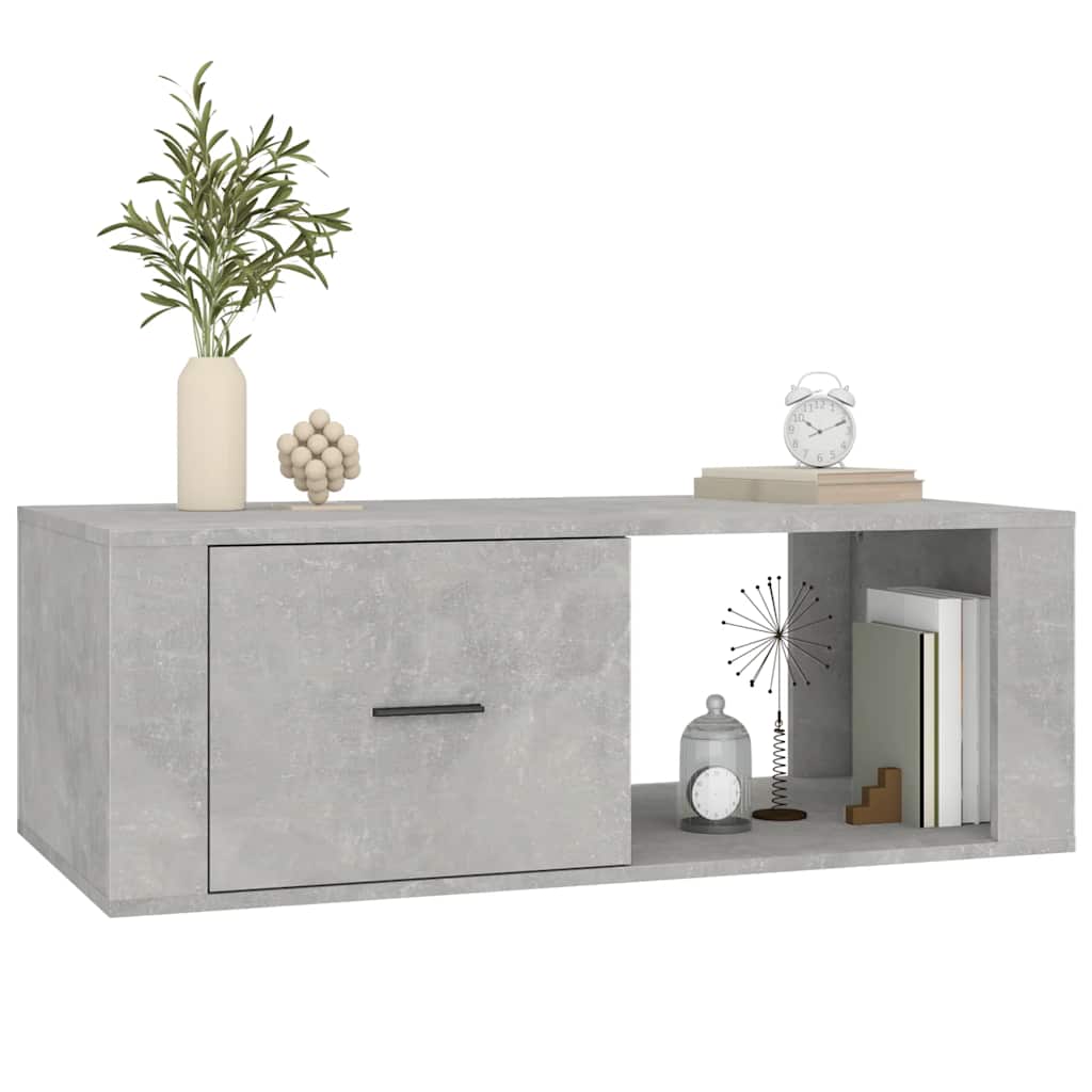 vidaXL Coffee Table Concrete Grey 100x50,5x35 cm Engineered Wood