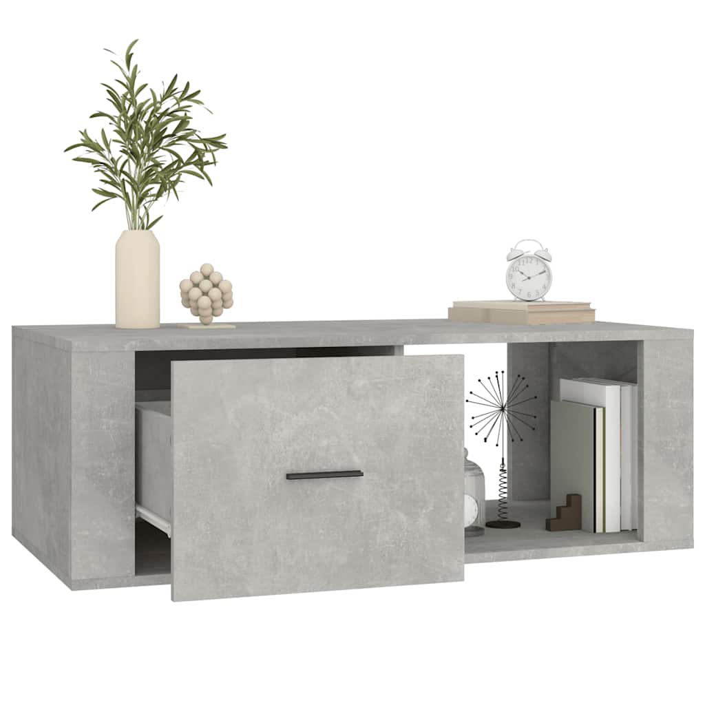 vidaXL Coffee Table Concrete Grey 100x50,5x35 cm Engineered Wood
