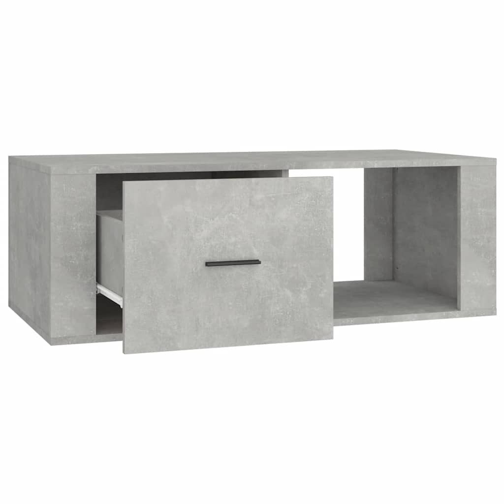 vidaXL Coffee Table Concrete Grey 100x50,5x35 cm Engineered Wood