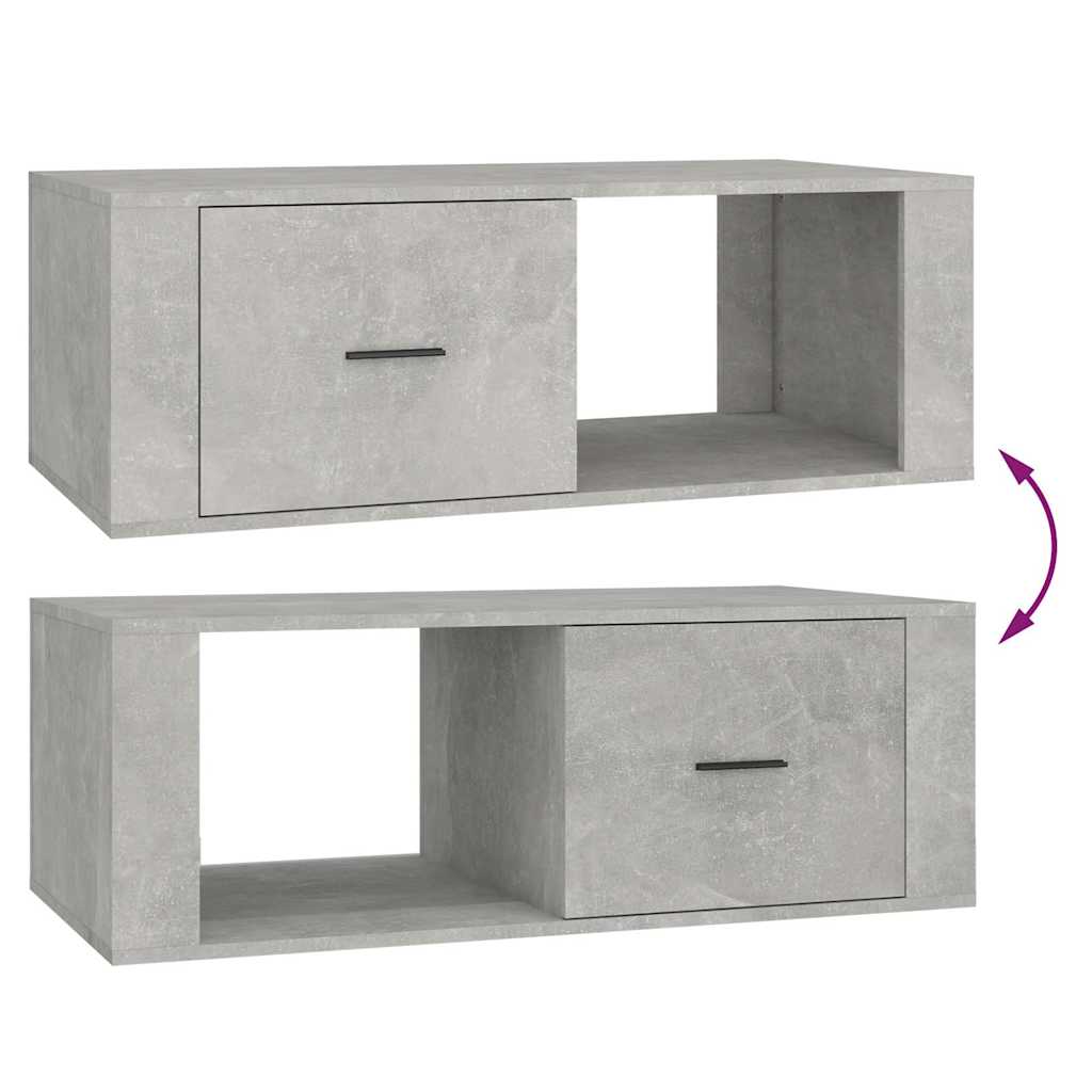 vidaXL Coffee Table Concrete Grey 100x50,5x35 cm Engineered Wood