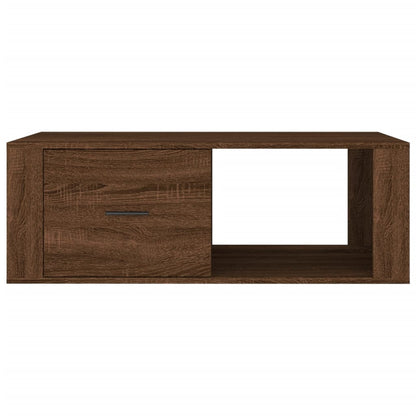 vidaXL Coffee Table Brown Oak 100x50,5x35 cm Engineered Wood