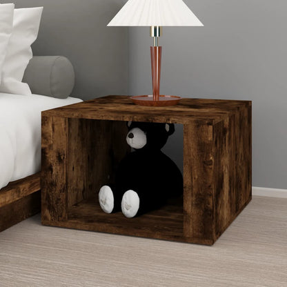 vidaXL Bedside Table Smoked Oak 57x55x36 cm Engineered Wood