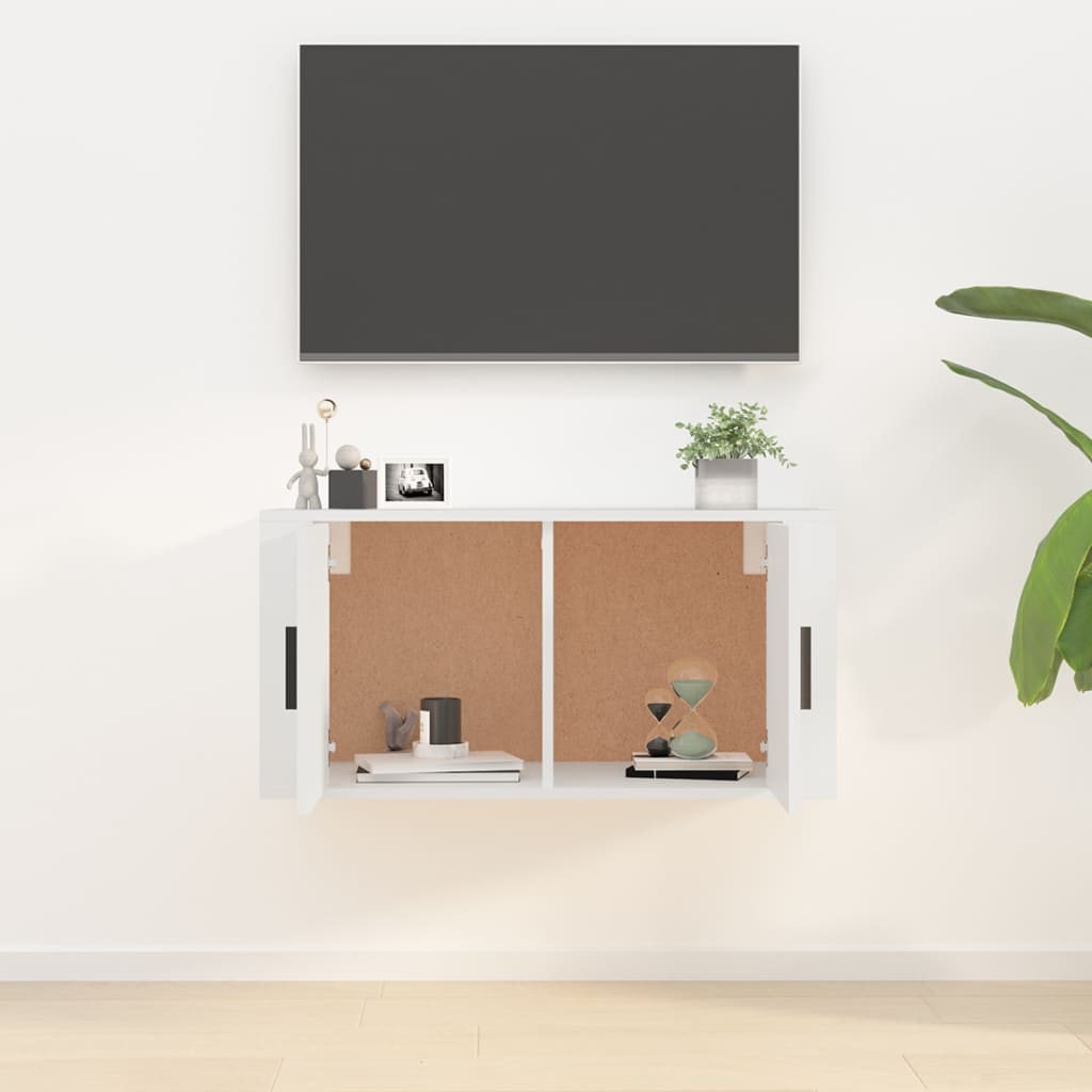 vidaXL Wall Mounted TV Cabinet White 80x34,5x40 cm