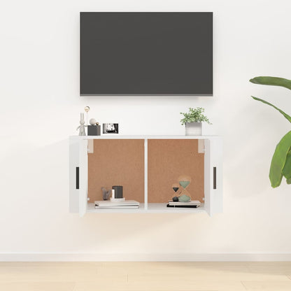vidaXL Wall Mounted TV Cabinet White 80x34,5x40 cm