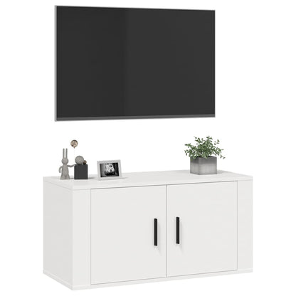 vidaXL Wall Mounted TV Cabinet White 80x34,5x40 cm
