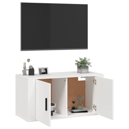vidaXL Wall Mounted TV Cabinet White 80x34,5x40 cm