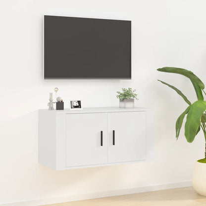 vidaXL Wall Mounted TV Cabinet White 80x34,5x40 cm