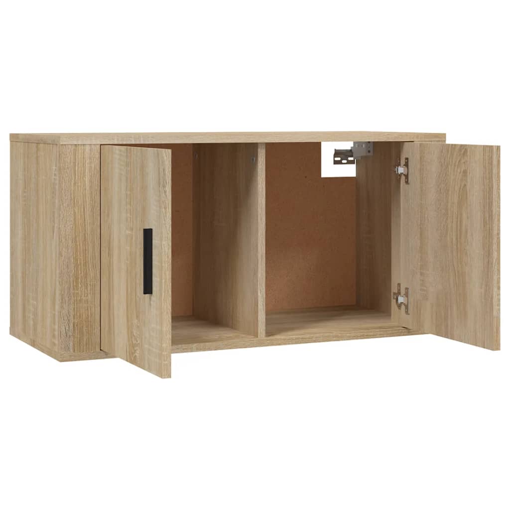 vidaXL Wall Mounted TV Cabinet Sonoma Oak 80x34,5x40 cm