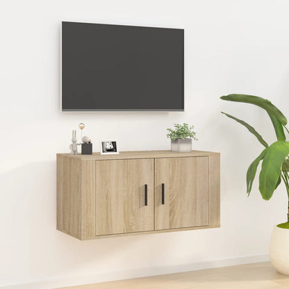 vidaXL Wall Mounted TV Cabinet Sonoma Oak 80x34,5x40 cm