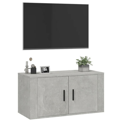 vidaXL Wall Mounted TV Cabinet Concrete Grey 80x34,5x40 cm