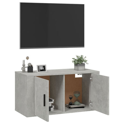 vidaXL Wall Mounted TV Cabinet Concrete Grey 80x34,5x40 cm