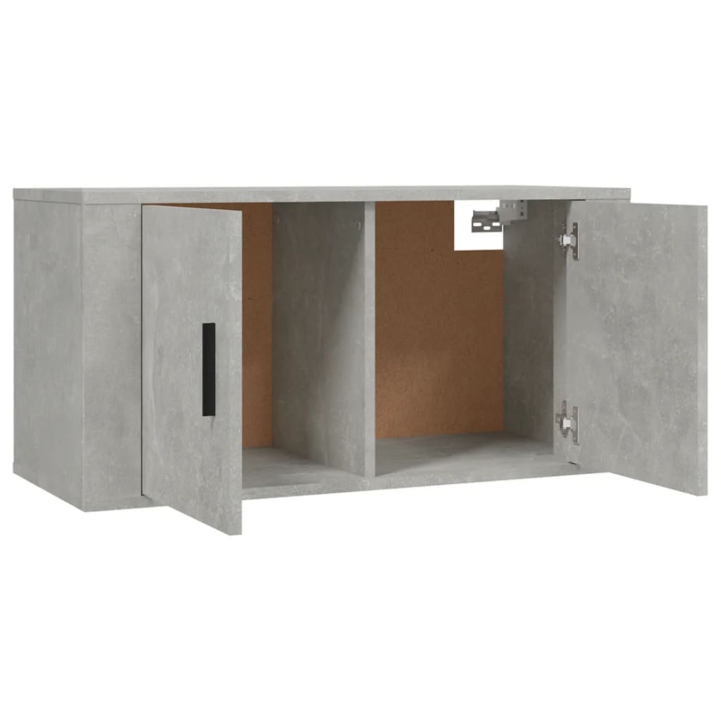 vidaXL Wall Mounted TV Cabinet Concrete Grey 80x34,5x40 cm
