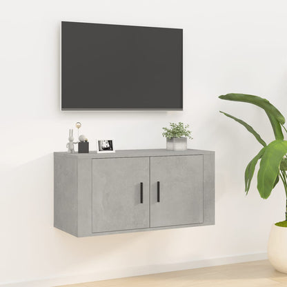 vidaXL Wall Mounted TV Cabinet Concrete Grey 80x34,5x40 cm