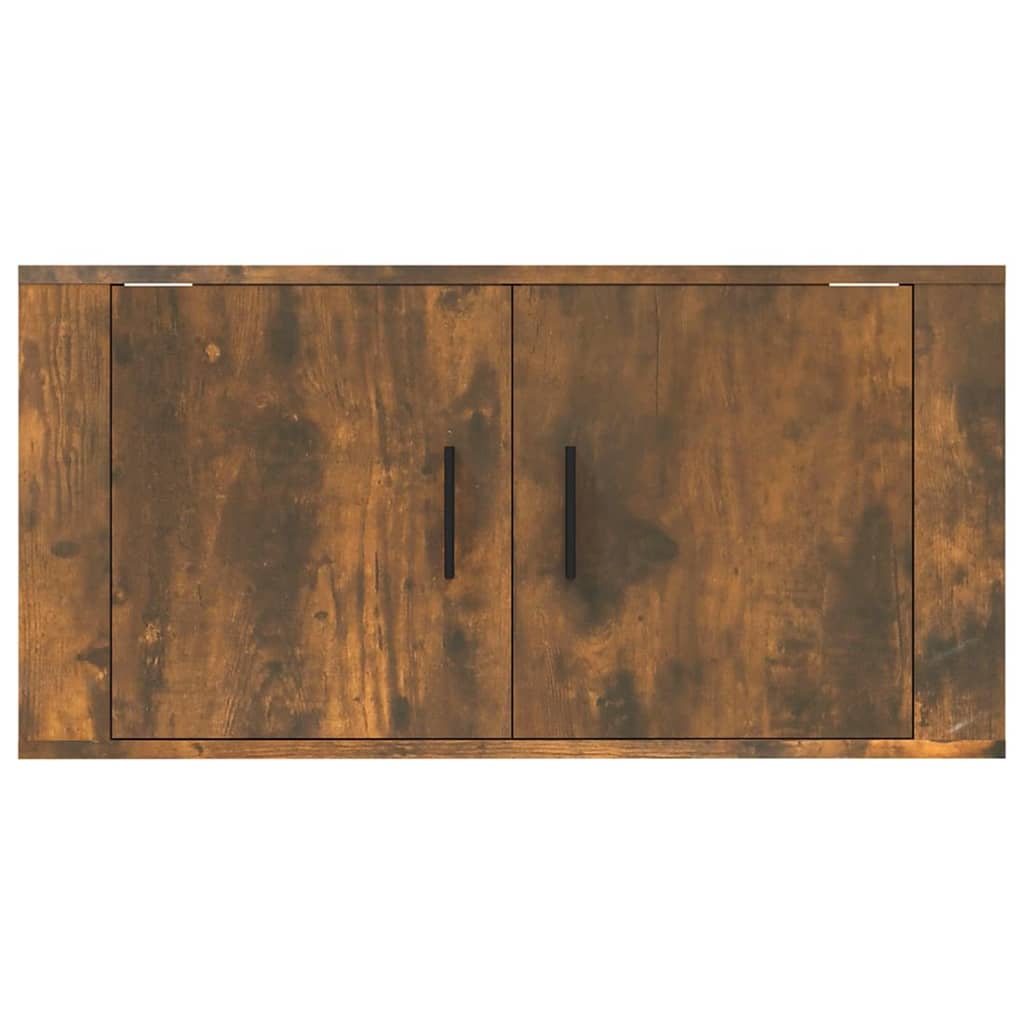 vidaXL Wall Mounted TV Cabinet Smoked Oak 80x34,5x40 cm